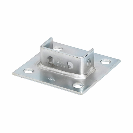 B-L B281ASQGRN POST BASE 1 5/8" X 1 5/8" SIDE BY SIDE CHNL, 6" X 6" Product image for B-L B281ASQGRN POST BASE 1 5/8" X 1 5/8" SIDE BY SIDE CHNL, 6" X 6"