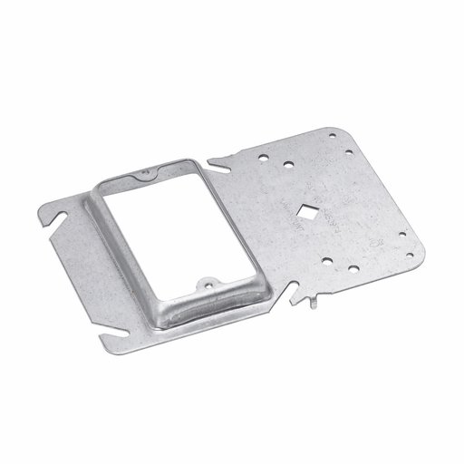 Eaton B-Line series box support fasteners, Communication and low voltage, 1" Height, 1" Length, 1" Width, 0.46lbs, 0.63" Raise, Uni-Mount box support/cover plate mounting brackets, Single gang, Pre-galvanized