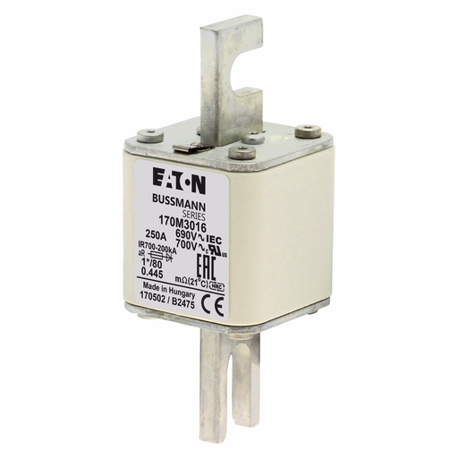 Product image for BUSS 170M3016 FUSE 250A 690V 1*/80