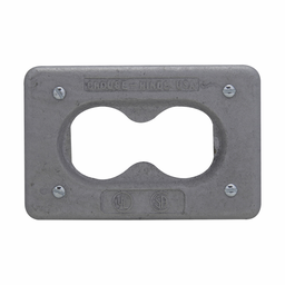 Crouse-Hinds DS23G Device Box Duplex Receptacle Cover, Iron Alloy