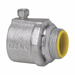 Crouse-Hinds Series 150 S 1/2 Inch Malleable Iron Insulated Set Screw Straight Rigid Conduit Connector