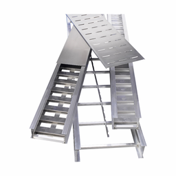B-Line 24A09-12-144 Aluminum Ladder Cable Tray Straight Section, 4" Side Rail, 12" Width, 9" Rung Spacing, 12ft Length, Series 2,3,4,5, NEMA 16A, 12C