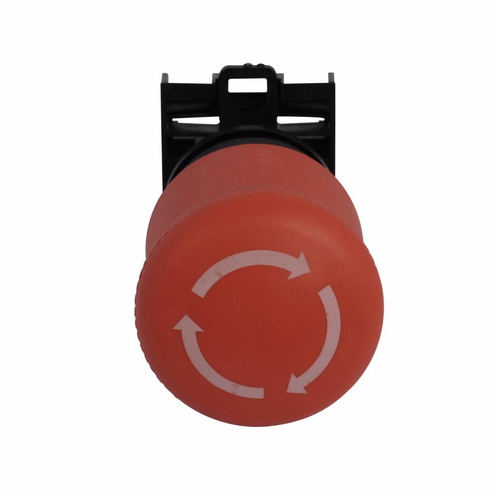 Product image for Cutler-Hammer M22-PVT M22 Modular Twist-to-Release Emergency Stop Operator, 22.5 mm, 35 mm Pushbutton, Twist-to-Release, Button: Red, IP67, IP69K, NEMA 4X, 13, 100,000 Operations, Non-illuminated