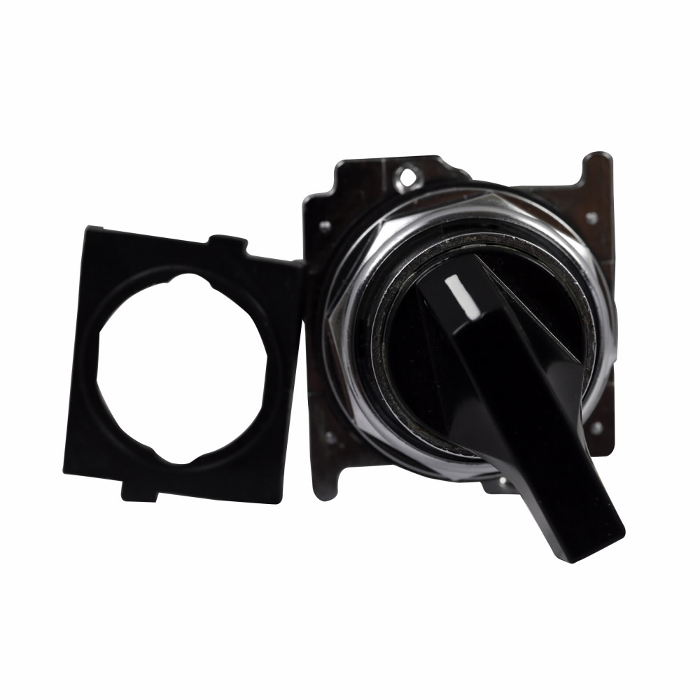 Product image for Eaton Electrical 10250T3011 30.5 mm 2-Position Maintained Black Die-Cast Zinc IP65 Non-Illuminated Selector Switch Operator