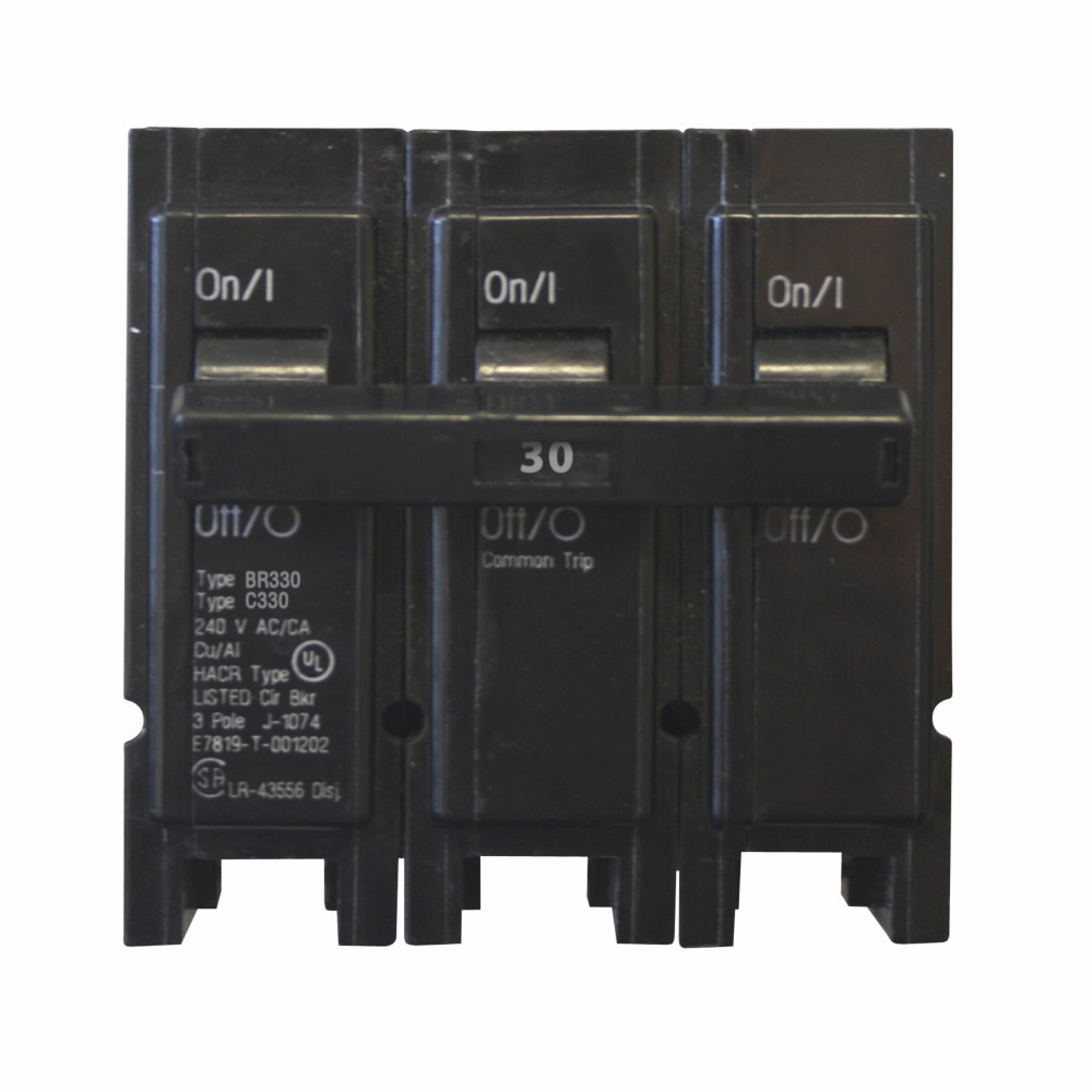 Product image for Eaton Electrical BR330 1 Inch Plug-On Circuit Breaker