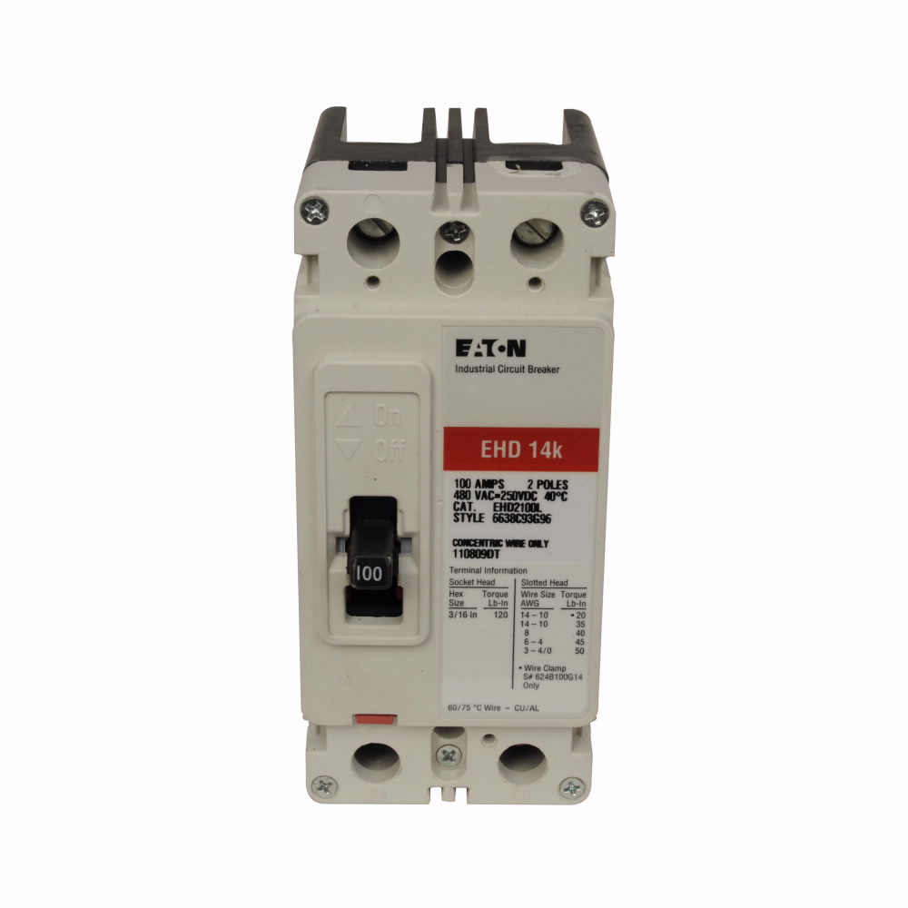 Product image for Eaton Electrical EHD2040 Series C F Frame Molded Case Circuit Breaker