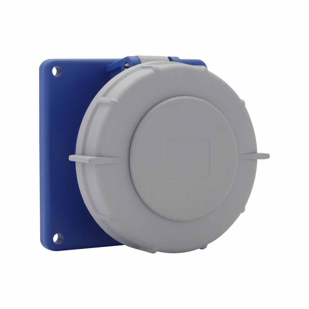 Product image for Arrow Hart Wiring AH460R9W 60 Amp 250 VAC 3-Pole 4-Wire Blue Watertight Pin and Sleeve Receptacle