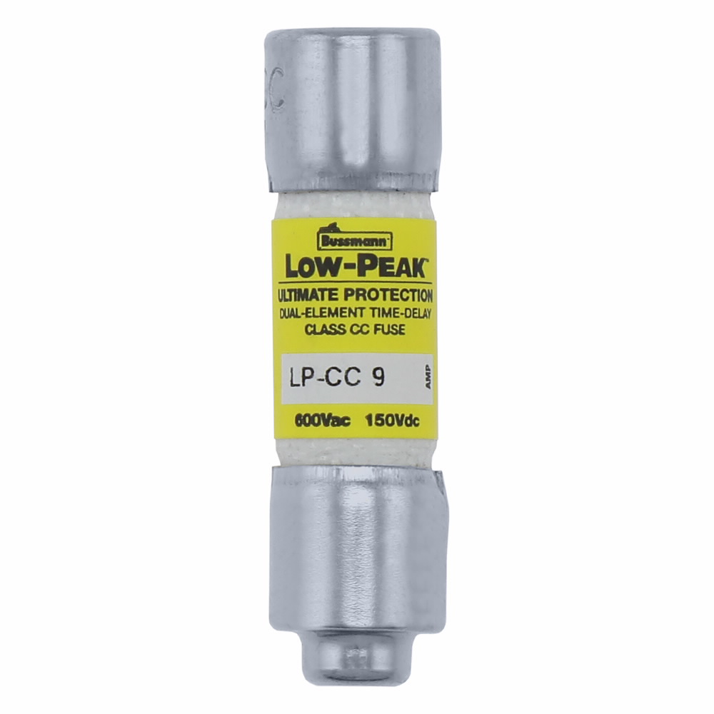 Product image for Bussmann LP-CC-9 9amp Low-Peak™ Time-Delay, Current-Limiting, Class-CC Fuse, Rejection-Type, 600Vac/300Vdc
