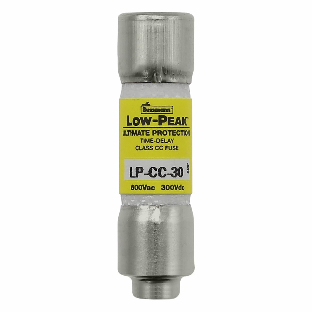 Product image for Bussmann LP-CC-30 30amp Low-Peak™ Time-Delay, Current-Limiting, Class-CC Fuse, Rejection-Type, 600Vac/300Vdc