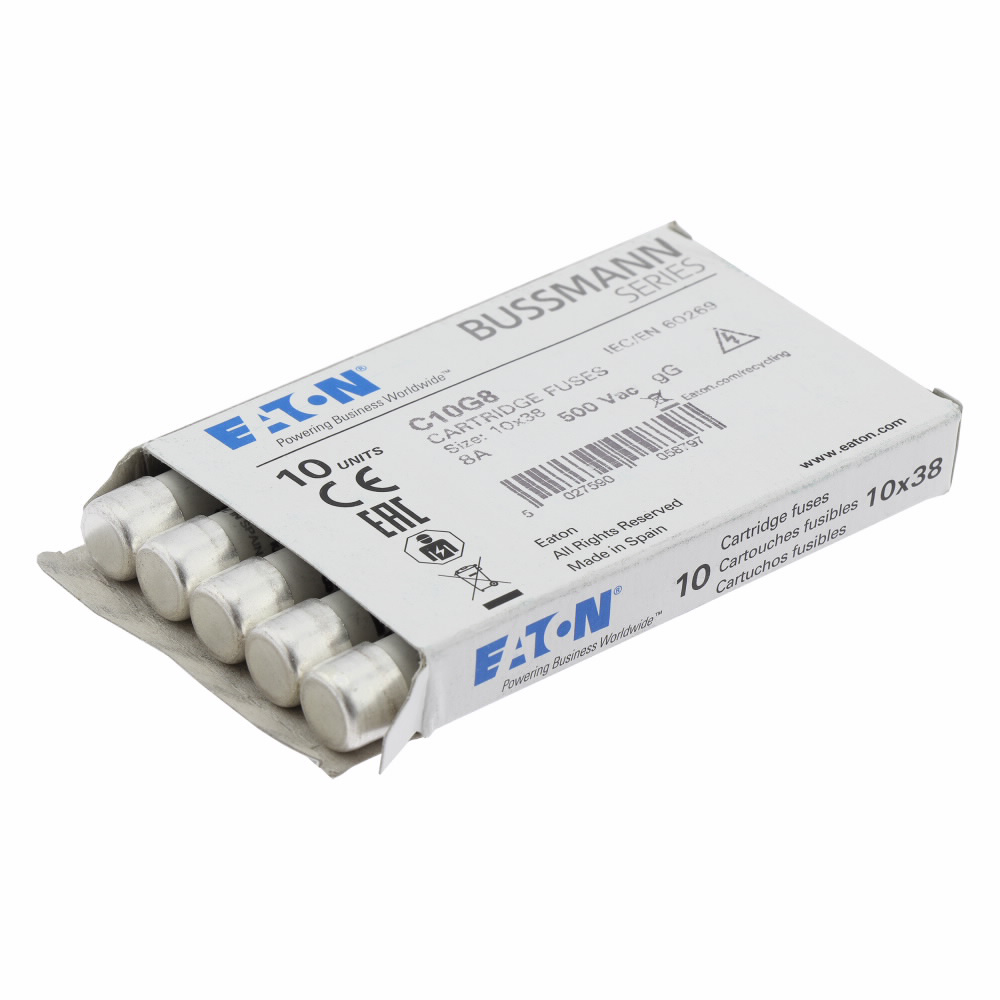Product image for BUSS C10G8 CYLINDRICAL FUSE 10 x 38
