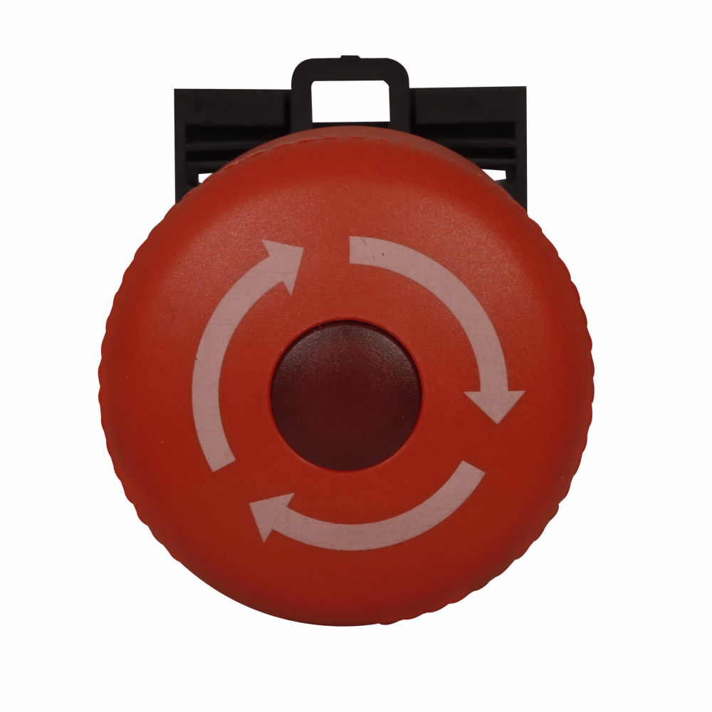 Product image for Cutler-Hammer M22-PVL M22 modular pushbutton, M22 Modular Push Pull Emergency stop Operator, 22.5 mm, 35 mm Pushbutton, Push-Pull, Non-illuminated, Button: Red, IP67, IP69K, NEMA 4X, 13, 100,000 Operati