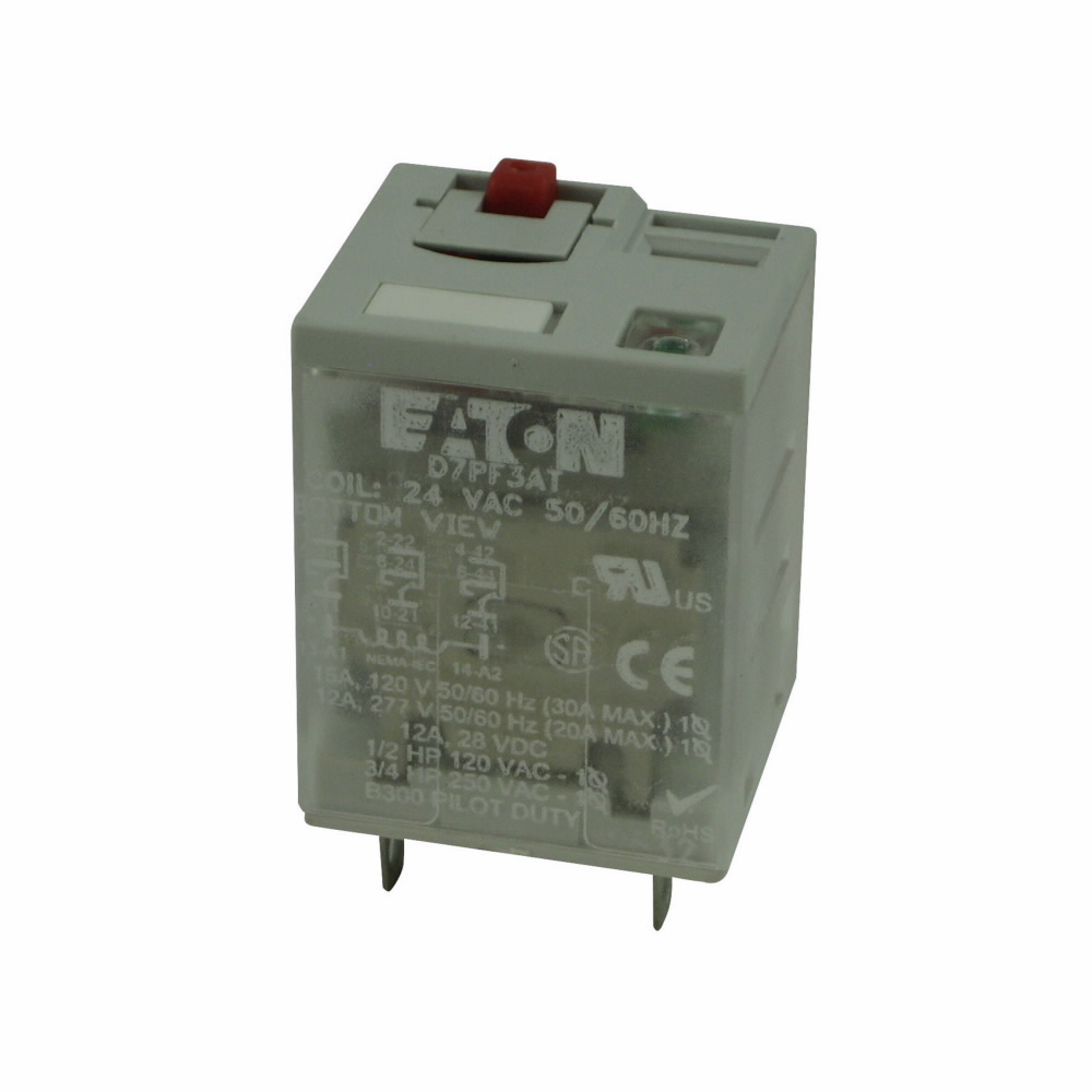 Product image for ETN D7PF3AA 3PDT RELAY - 120 VAC CO