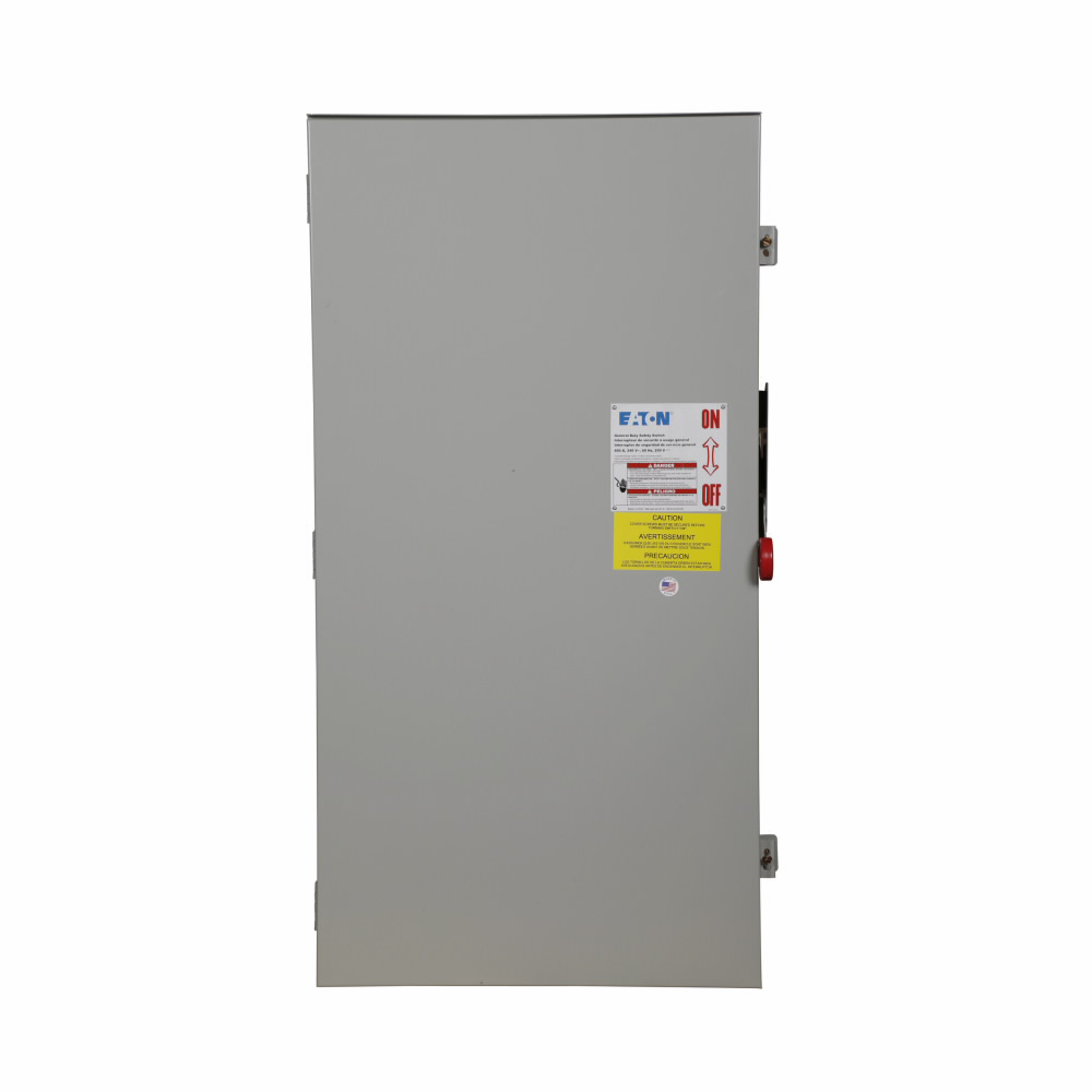 Product image for Eaton Electrical DG325URK 240 VAC 400 Amp 125 Hp 3-Pole 3-Wire Non-Fusible Single Throw Safety Switch