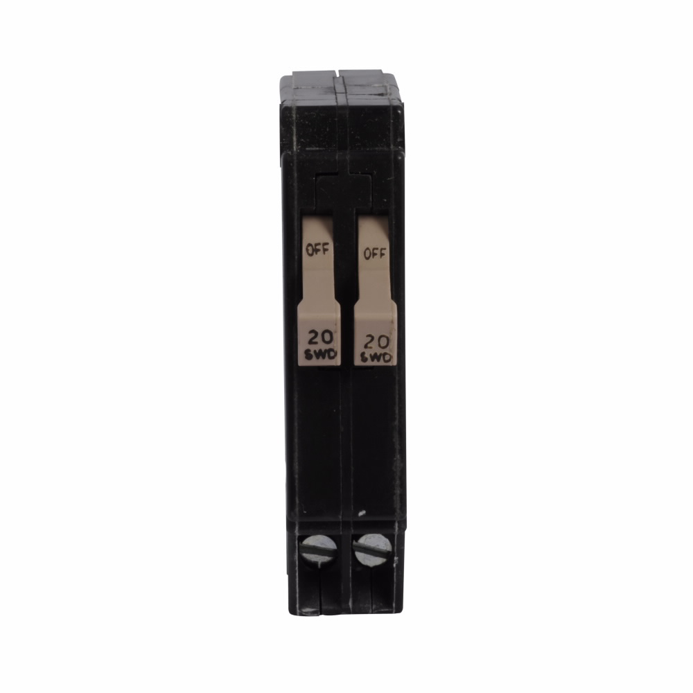 Mayer-DDS-Eaton CH thermal magnetic circuit breaker,Type CHT twin breaker,20 A,10 kAIC,Single-pole,120/240V,CHT,#14-8 AWG Cu/Al,CHT,Type CH Loadcenters,50-60 Hz,Switching duty rated, HCAR rated-1