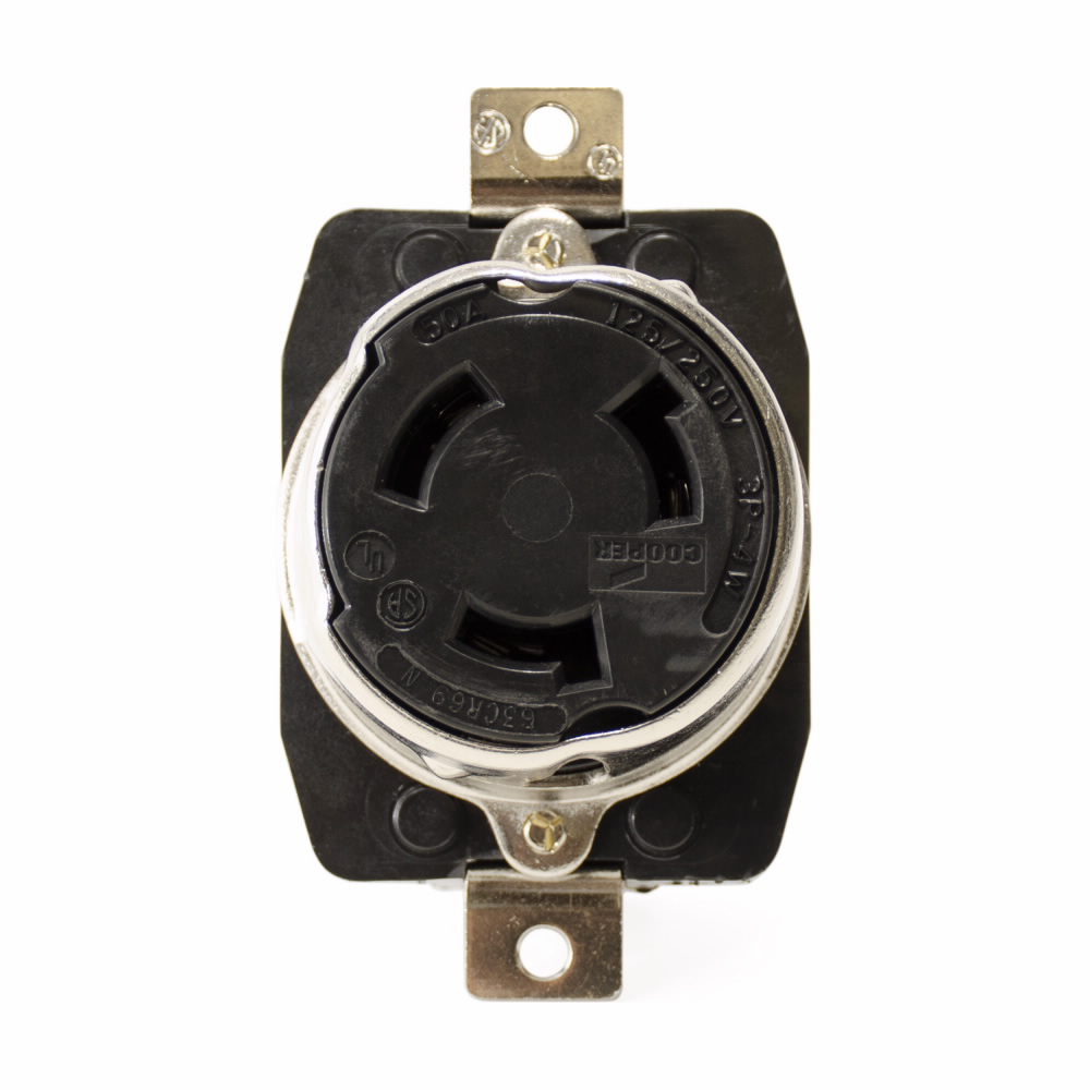 Product image for Cutler-Hammer MPL3045 power pedestal door/life ring switch, 50 A 125/250V locking receptacle