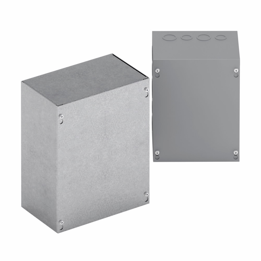 Product image for B-Line 66-SCF NEMA 1 rated, ANSI 61 gray, Protects against contact with enclosed equipment, Steel, Type 1 screw cover, Flush mount, 16 gauge