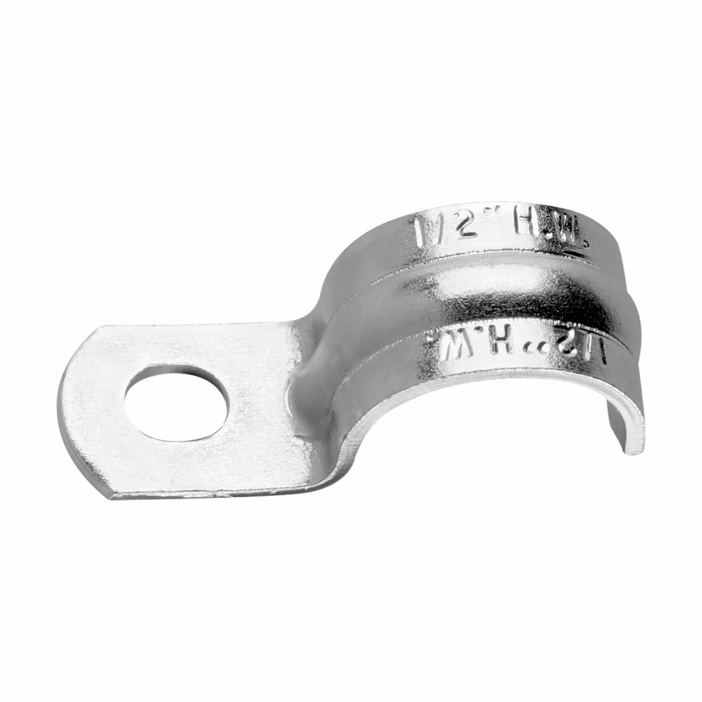 Product image for Crouse-Hinds Series 414 1-1/2 Inch Steel 1-Hole Snap-On Rigid Conduit Clamp