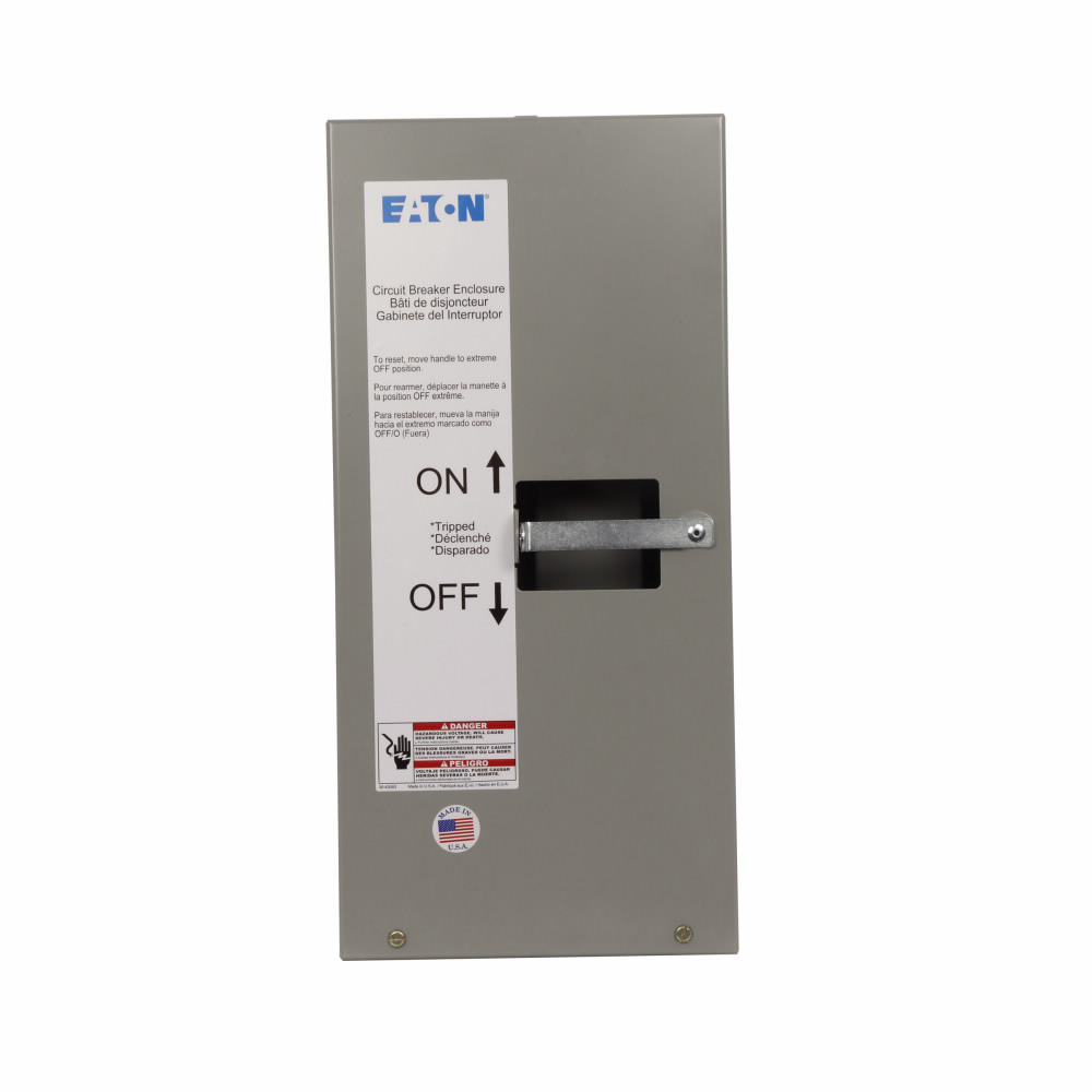 Product image for Cutler-Hammer SGDN100 enclosed circuit breaker, 15-100A, Series C, NEMA 1, GHC, GD (two- and three-pole only), GHCGFEP (single-pole only), Surface