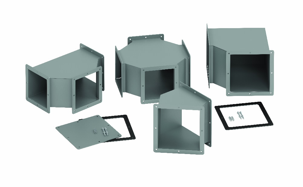 Product image for B-Line 66-12FT Wireway Telescoping Fitting, Feed through, NEMA 12, Steel, Brushed finish