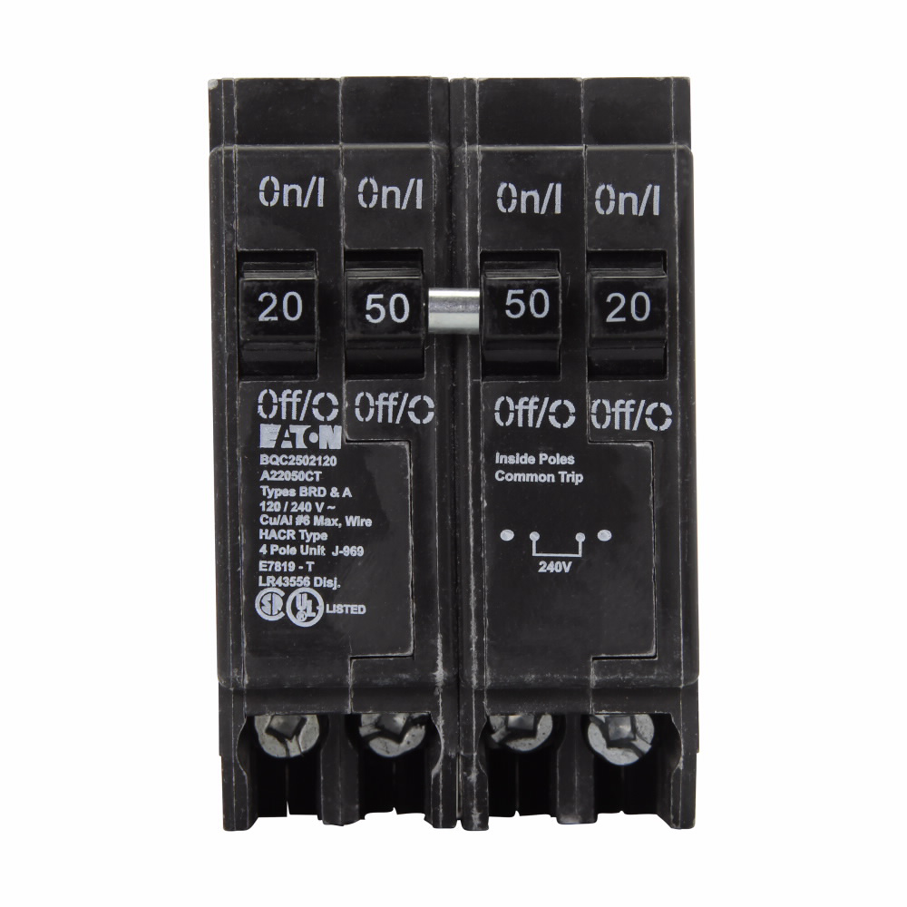 Product image for Eaton Electrical BQC2502120 1 Inch Class CTL Plug-On Breaker