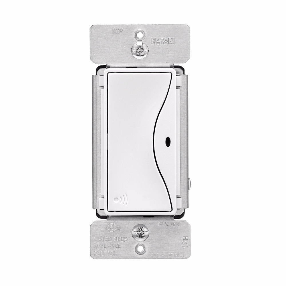Mayer-DDS-Eaton Z-Wave plus decorator switch, Power Failure Memory, 15A, 120V, Alpine white, 60 Hz, LED, CFL, incandescent, MLV, ELV, fluorescent, and halogen, Single-pole, Three-way, Multi-location, Used with RF9517-1
