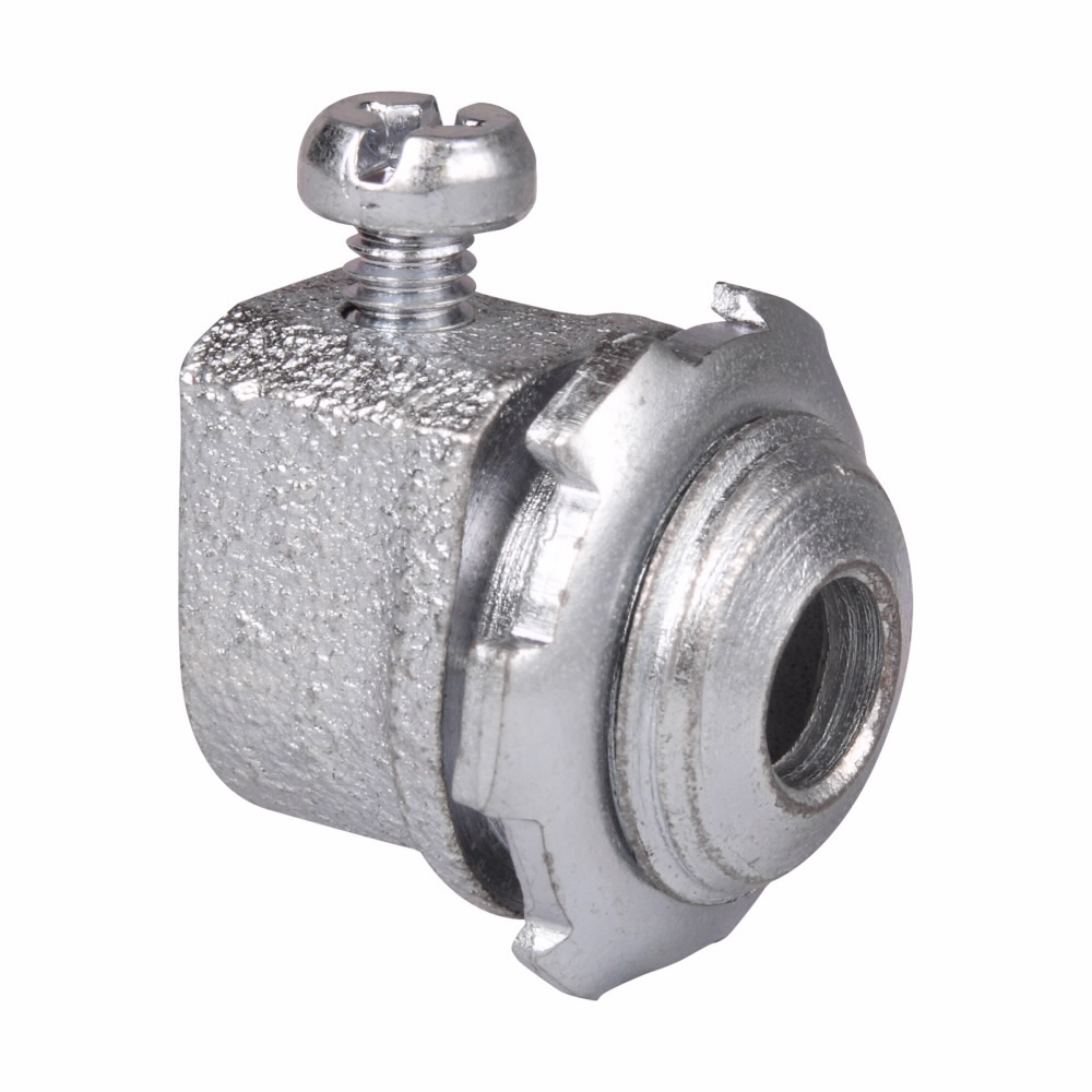 Product image for Crouse-Hinds Series 702V 3/8 Inch Malleable Iron Set Screw Armored Cable/FMC Connector