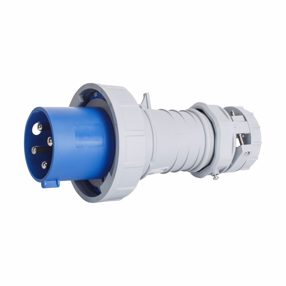 Product image for Arrow Hart Wiring AH460P9W 60 Amp 250 Volt 3-Phase 3-Pole 4-Wire Watertight IEC Pin and Sleeve Plug