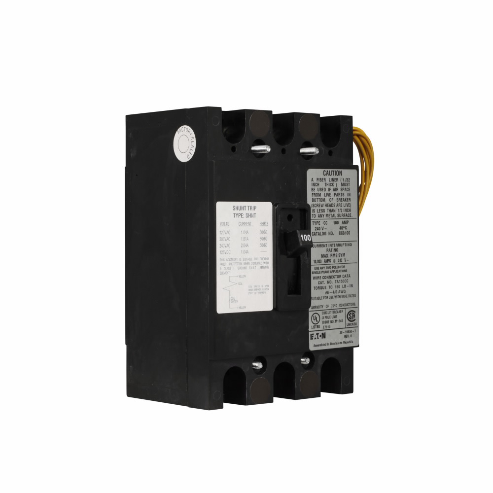 Type CC Molded Case Circuit Breaker, Three-Pole, 150A, 240V