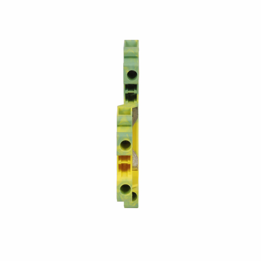 Product image for Cutler-Hammer XBUTT4PE XB IEC terminal block, Screw Connection Double Level Blocks, IEC-XB Series, Green/Yellow, IEC/UL #26-10 AWG wire