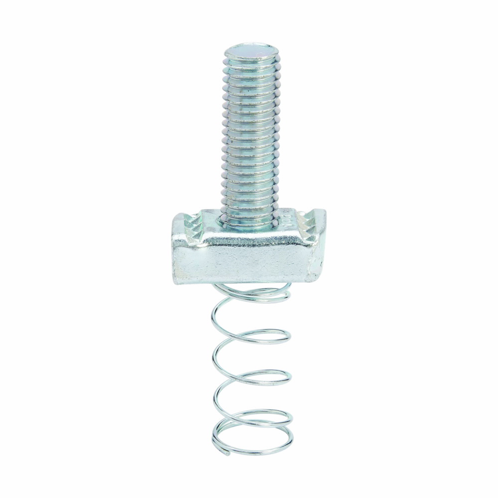 Product image for B-Line SN228-1ZN Stud 16 Thread Nut with Spring
