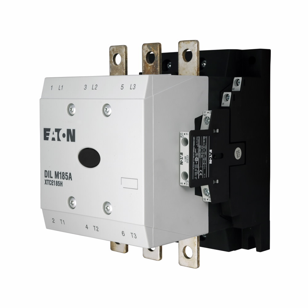 Cutler-Hammer XTCE185H22TD XT IEC contactor, 185A, 24-27 Vdc, 2NO-2NC, 185A, Frame H, 140 mm, 50, 75, 150, 200 hp (3PH @200, 240, 480, 600 V), Three-pole, Non-reversing, XT IEC series, Screw terminals, Product image for Cutler-Hammer XTCE185H22TD XT IEC contactor, 185A, 24-27 Vdc, 2NO-2NC, 185A, Frame H, 140 mm, 50, 75, 150, 200 hp (3PH @200, 240, 480, 600 V), Three-pole, Non-reversing, XT IEC series, Screw terminals,