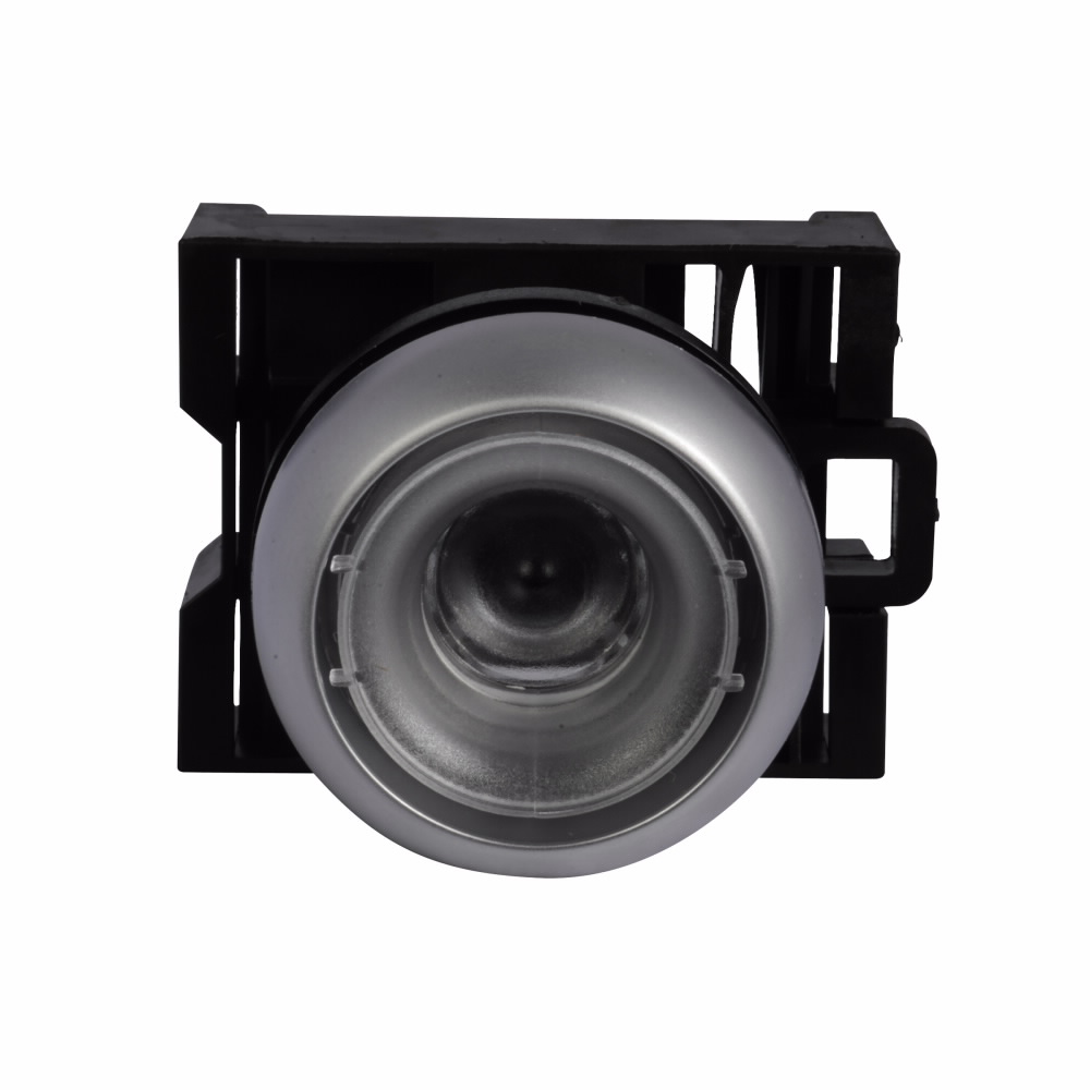 Product image for Cutler-Hammer M22-D-X 22.5 mm RMQ-Titan Pushbutton,Buttonless,Silver bezel,IP67, IP69K,Non-illuminated,Flush mounting,NEMA 4X, 13,5,000,000 operations,Momentary,22.5 mm,Flush Pushbutton,M22