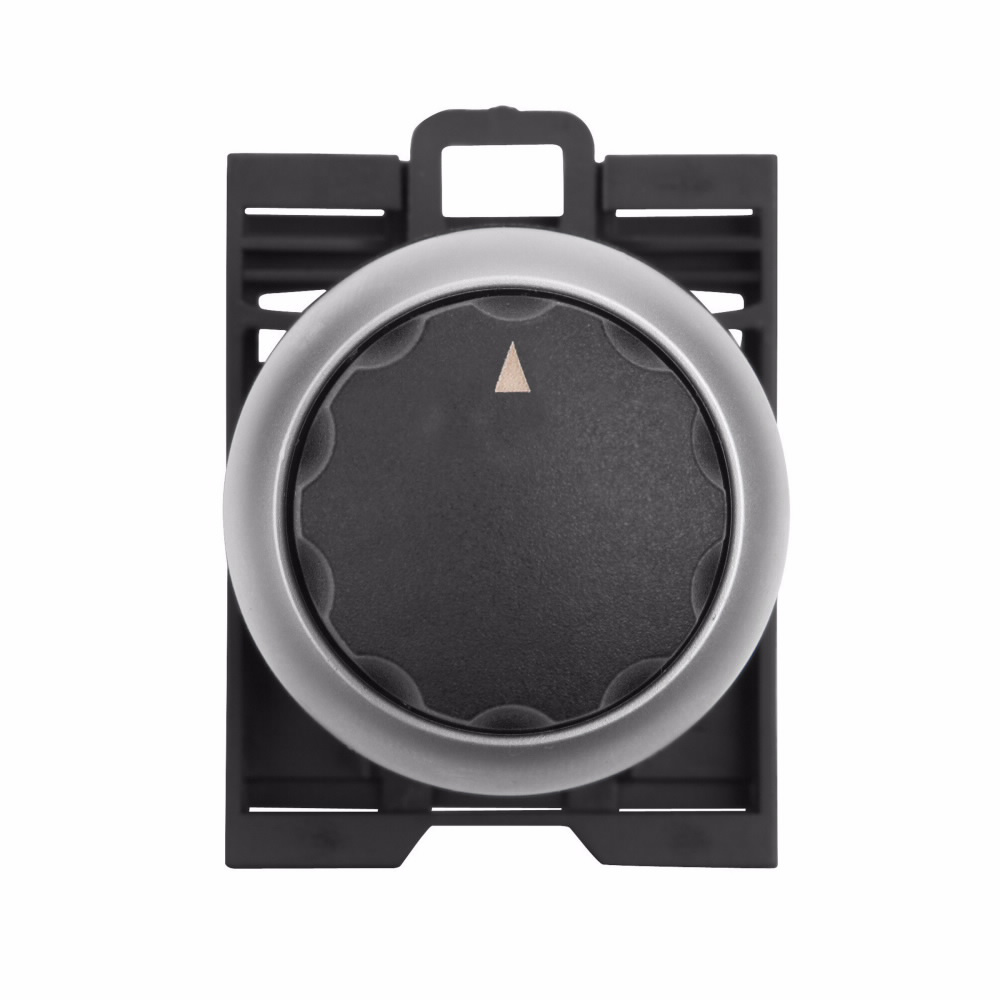 Product image for Cutler-Hammer M22-WR4 M22 pushbutton operator, 22.5 mm, Rotary, Maintained, Non-illuminated, Bezel: Silver, Button: Black, Inscription: 0-1-0-2-0-3-0-4, IP66, NEMA 4X, 13, Four-position, 100,000 Operati