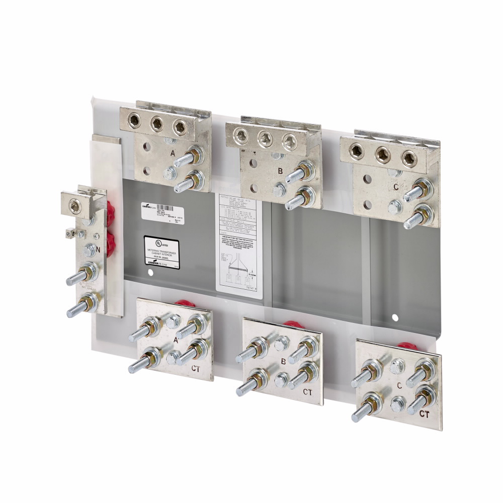 Product image for B-Line 6067-HALS current transformer metering, 400 A, 52 kAIC, #4 - 600 MCM, 4 wires, For use with CT rated enclosures