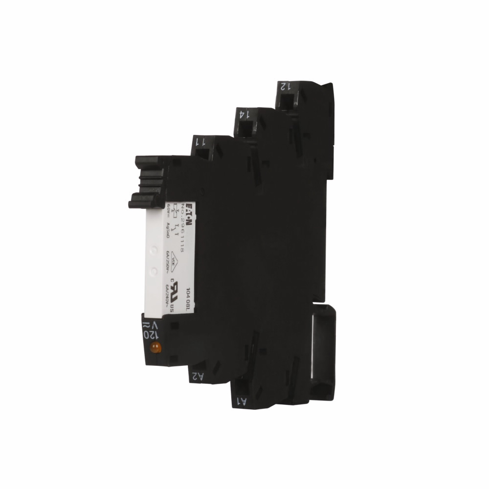 Product image for Cutler-Hammer XRP1D24 1PDT Spring Cage Connection, XR Series, 24V/Vdc, 6A, 6A SPDT - 24VDC