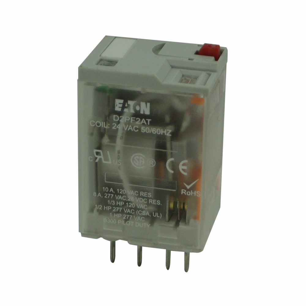 Product image for ETN D2PF2AR1 DPDT RELAY - 12 VDC CO
