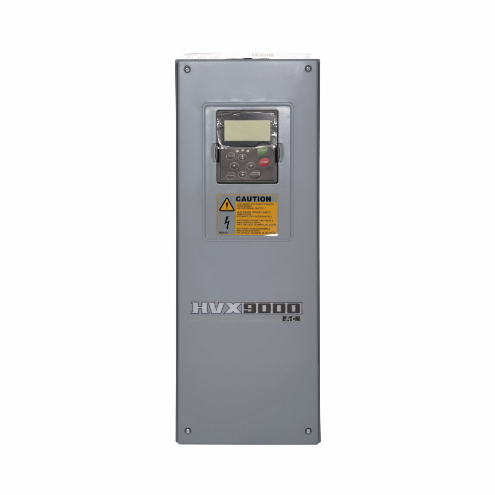 Product image for Cutler-Hammer HVX015A1-4A1B1 HVX 9000 IS Drive-Standard, 15 hp, Standard software, NEMA 1, 480 (380-500)V, Alpha-numeric keypad, Input options: 3-phase, EMC H, Brake chopper, Standard boards, Extended I/O car