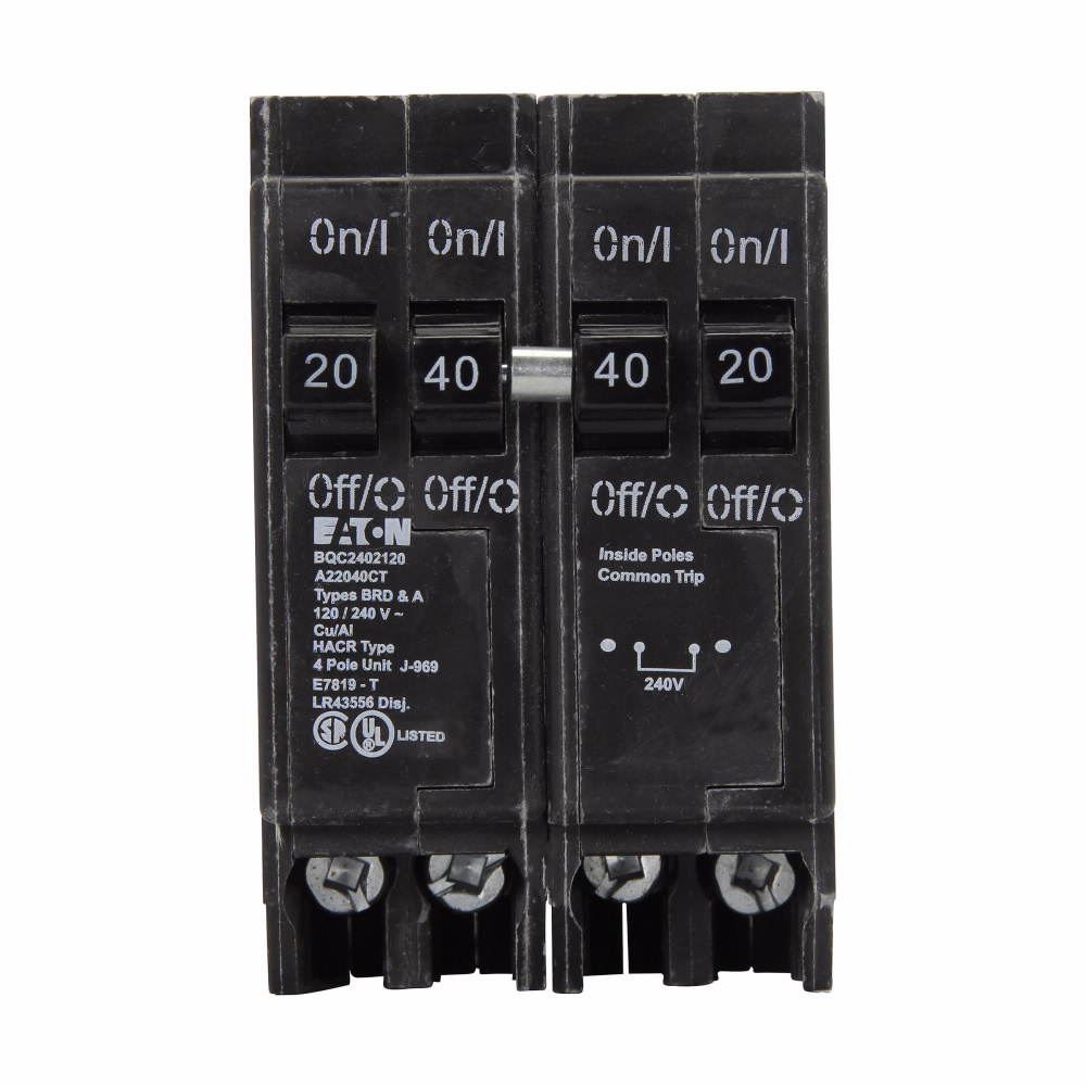 Product image for Eaton Electrical BQC2402120 1 Inch Class CTL Plug-On Breaker