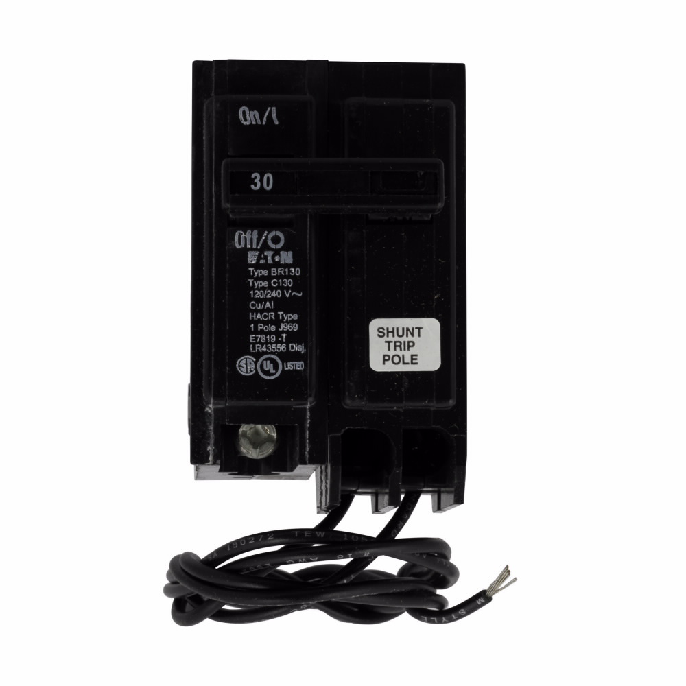 Product image for Eaton Electrical BR120ST 1 Inch Type BR Plug-On Shunt Trip Circuit Breaker