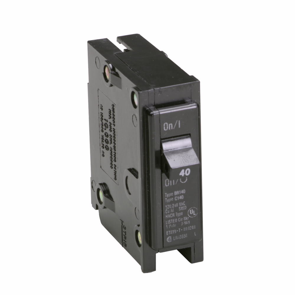 Product image for Eaton Electrical BR140 1 Inch Type BR Plug-On Circuit Breaker
