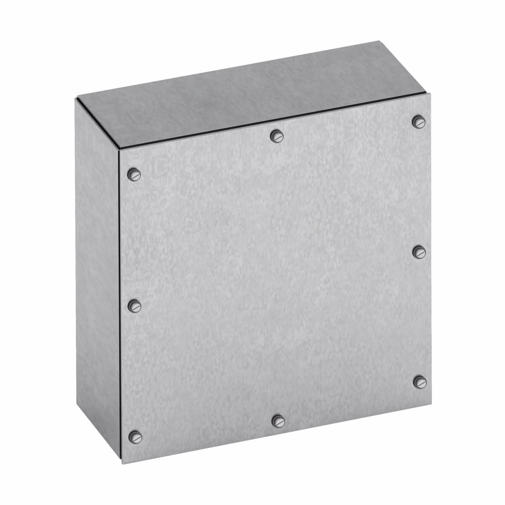 Product image for B-Line 18186-SCG Type 3/3R Junction Box, 18" x 18" x 6" NEMA 3 and 12, Screw cover, SCG enclosure, Surface mounted, Medium single door, No mounting provisions, Galvanized steel, Oil
