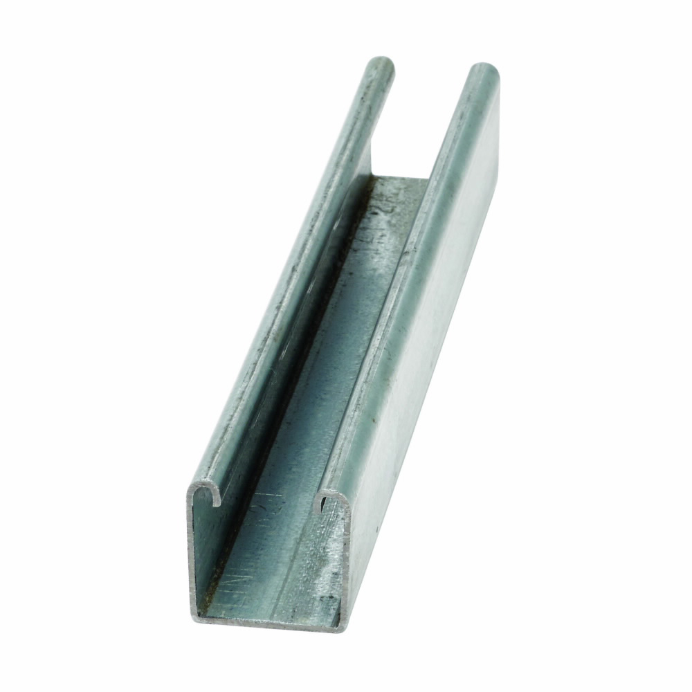 Product image for B-Line B24-240AL 1-5/8"W x 1-5/8"H Channel, Solid (No Hole Pattern), 14ga, 20ft Length, Aluminum