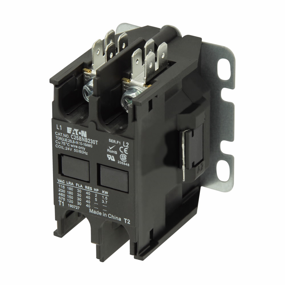 Product image for Eaton C25BNB230T Definite Purpose Control Contactor