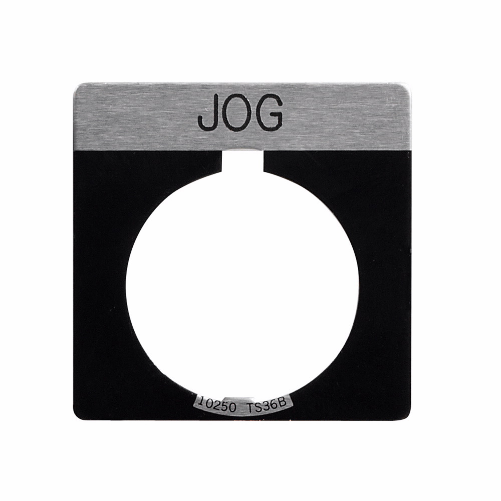 Product image for Eaton Electrical 10250TS29 1.75 x 1.75 Inch Black/White Reset Square Standard Legend Plate