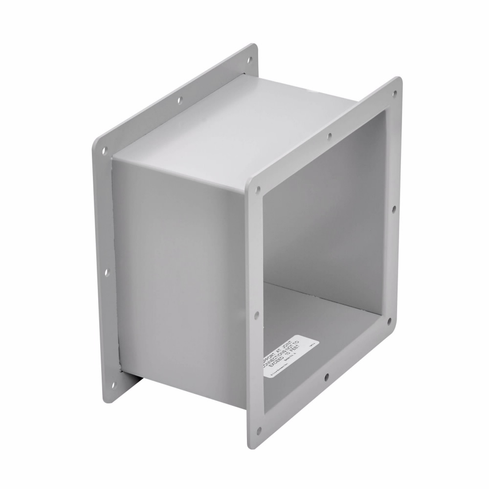 Product image for B-Line 88-12FN6 Wireway Nipple Section, Feed through, 6 nipples, NEMA 12, Steel, 8" X 8"