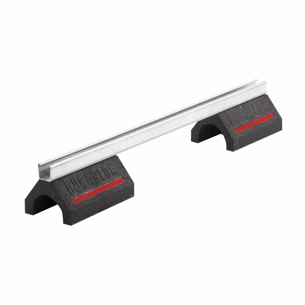Product image for B-Line DB10-36 5-5/8"H x 6"W x 36"L Dura-BLOK™ Rubber Rooftop Conduit Support Base w/ B22 1-5/8"H Channel, 1000lb Load Rating