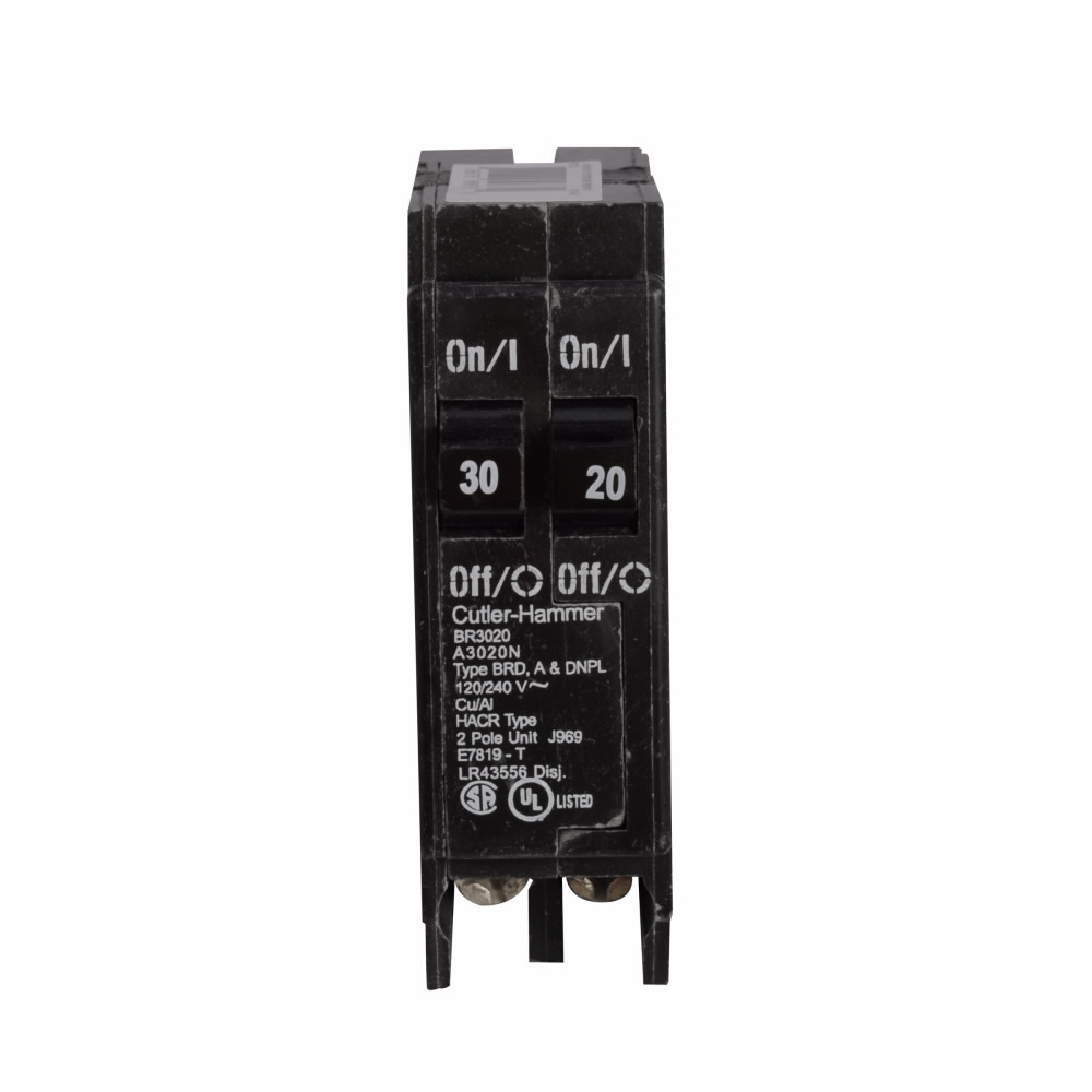 Product image for Eaton Electrical BR3020 1 Inch Duplex Circuit Breaker