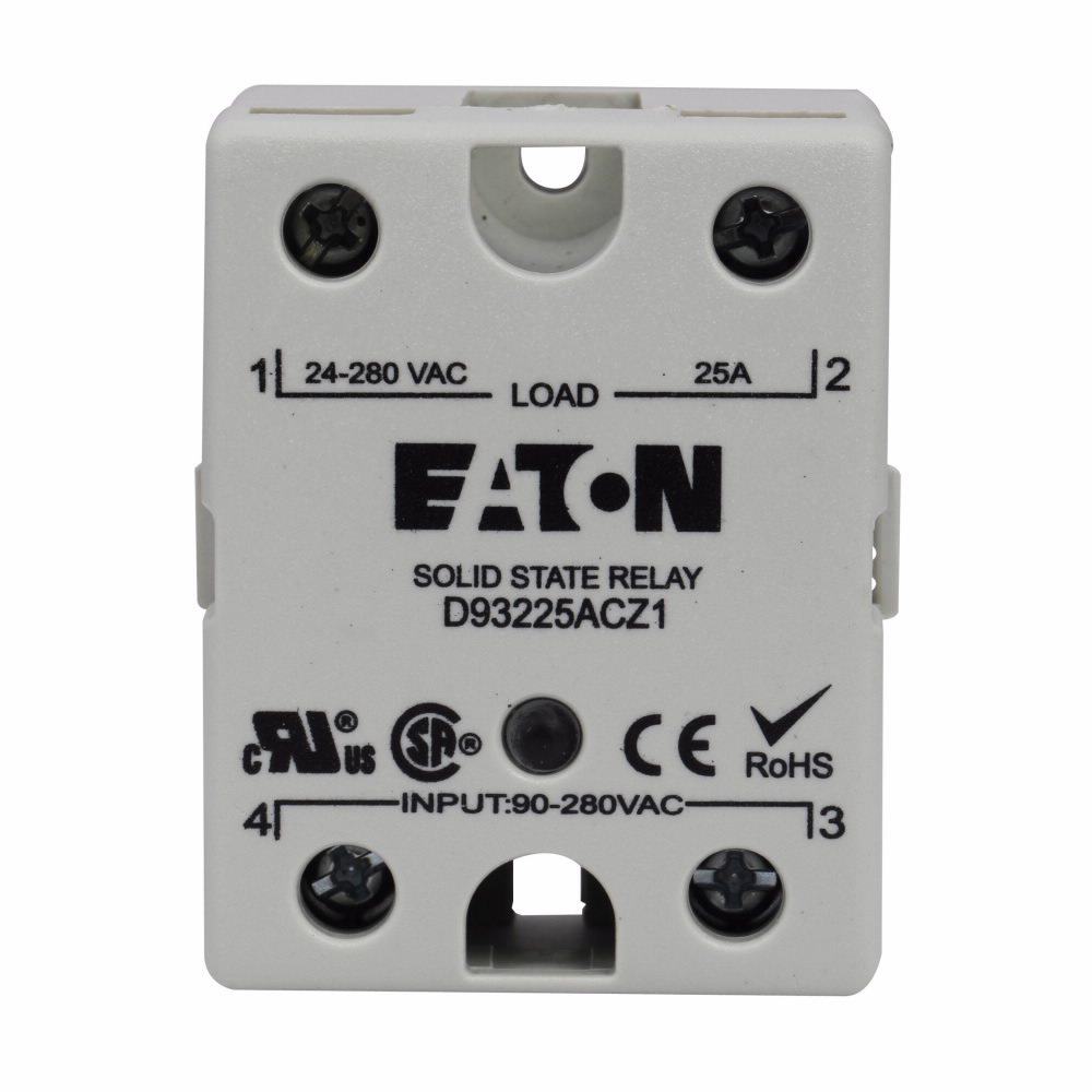 Product image for Eaton Electrical D93250ACZ2 24 to 280 VAC/3 to 32 VDC50 Amp SPST-NO Solid State Relay
