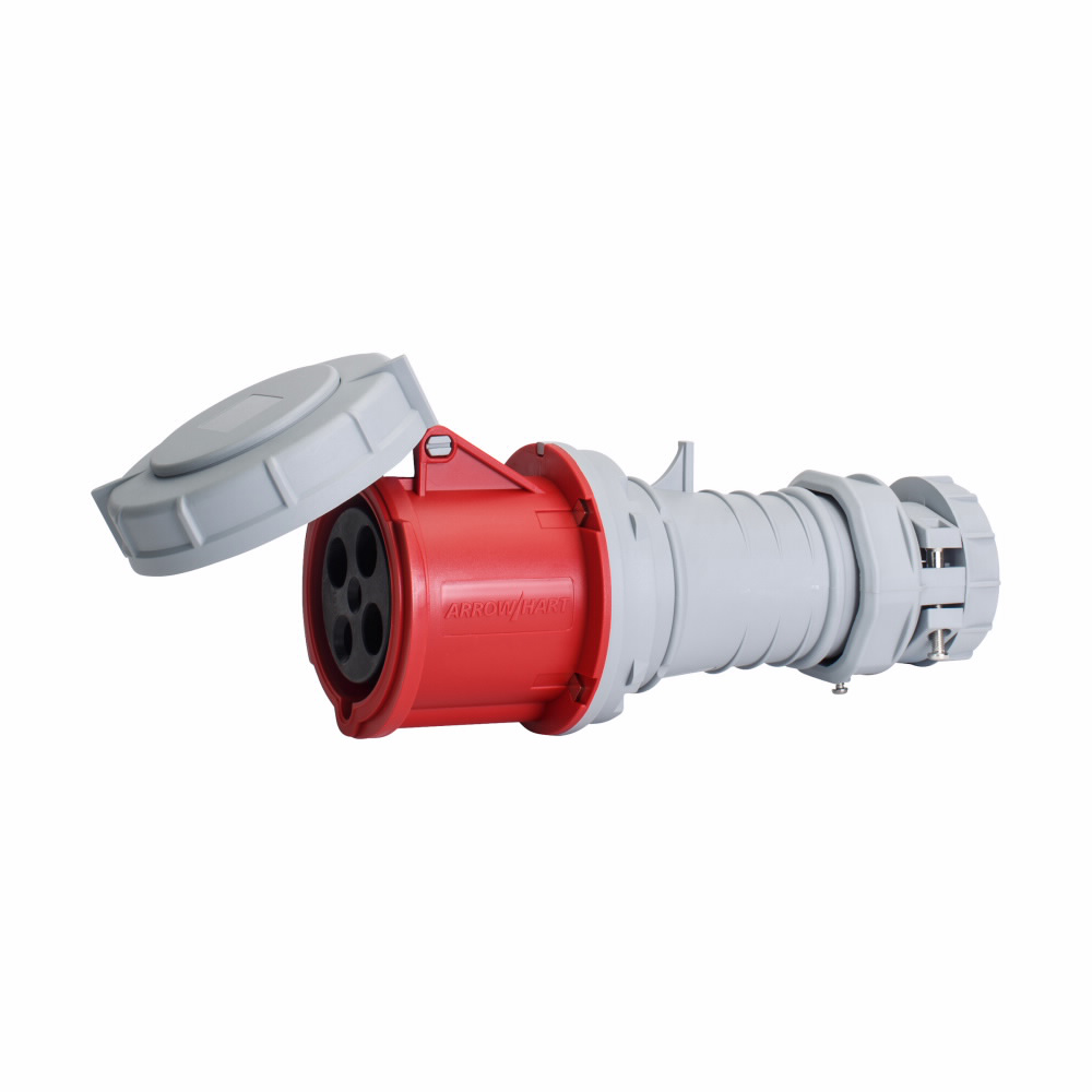 Product image for Arrow Hart Wiring AH460C7W 60 Amp 480 Volt 3-Phase 3-Pole 4-Wire Watertight IEC Pin and Sleeve Connector