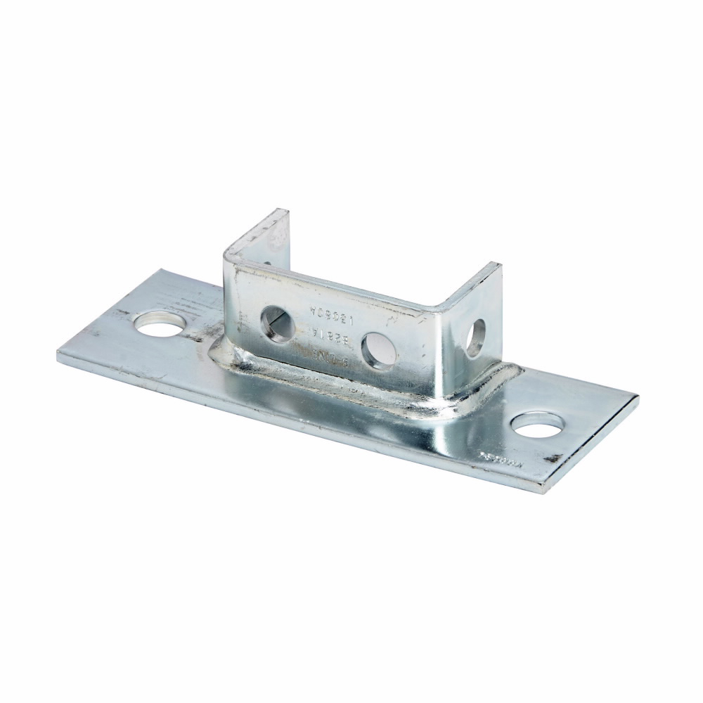 Product image for B-Line B281AFLZN 8 x 3 x 1-5/8 Inch Zinc Plated Channel Post Base